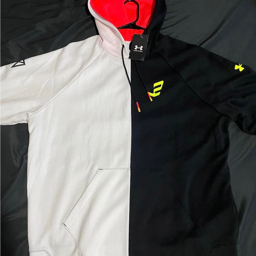 NWT Under Armour Embiid Black and White Pullover Hoodie
